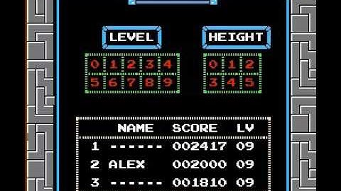 Tetris Nintendo NES Current Tetrimino Is Mirrored To The Next Piece Game Genie code