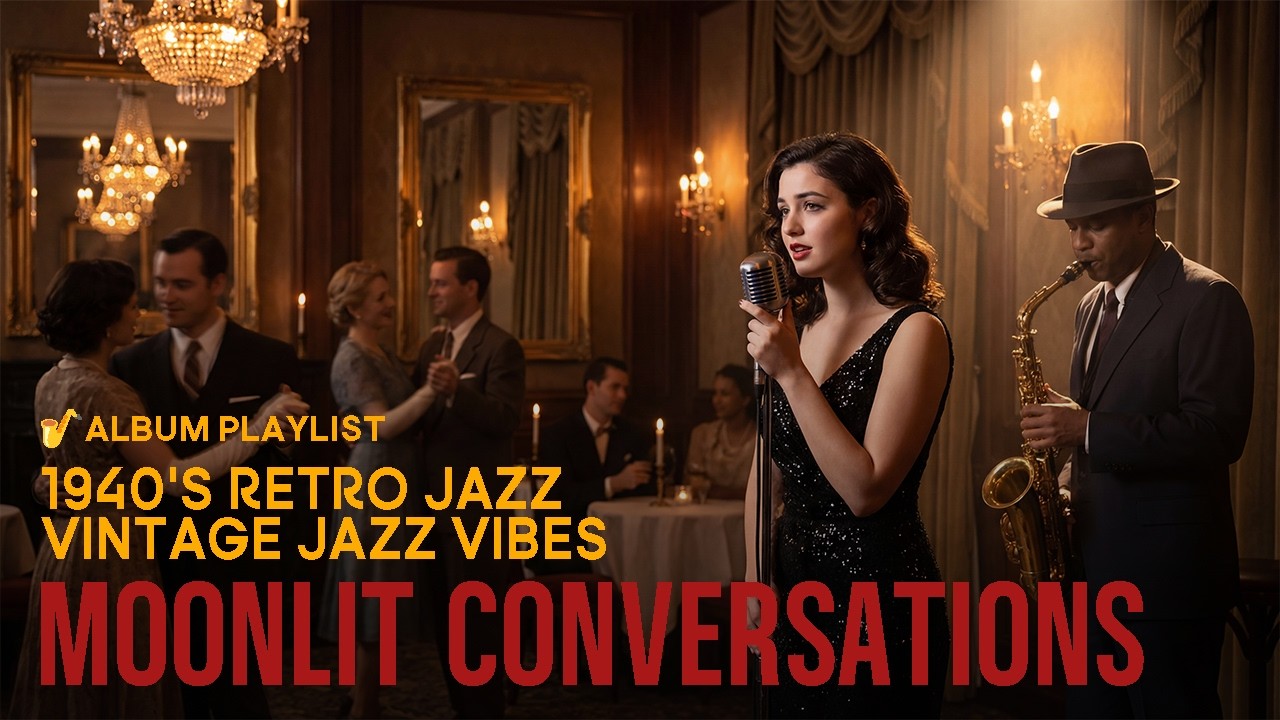 (Playlist) 🎷 1940's Retro Jazz, Vintage Jazz Vibes | Chill with Wine — Moonlit Conversations [Album]