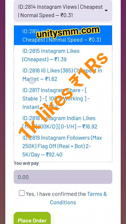 ₹1 me 1k likes😱 | cheapest smm panel 2025 #smmpanel2025 #unitysmm #likesinstagram