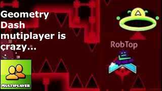 The multiplayer mod for Geometry Dash is crazy