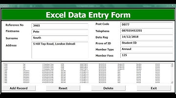 How To Create Excel Data Entry Form With A UserForm - Part 1 of 2