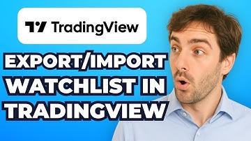 How to Export/ Import Watchlist on Tradingview (Easy Tuto)