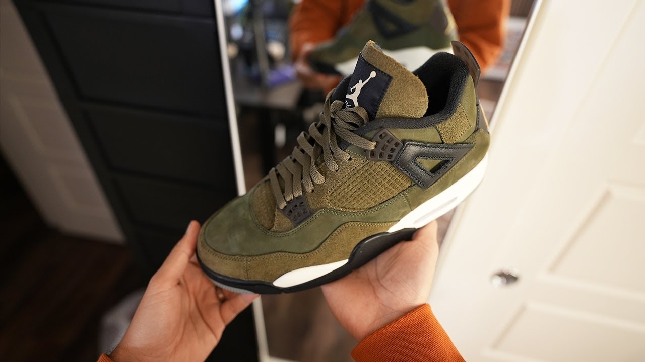 Air Jordan 4 Craft SE Olive Review, Unboxing & On Feet - YouTube