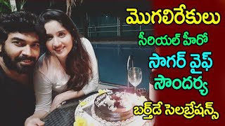 Mogalirekulu Serial Hero Sagar Wife Soundarya Birthday Celebrations Photos