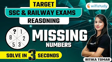 SSC & RAILWAY Exams | Reasoning by Ritika Tomar | Missing Numbers #Tricks