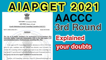 AIAPGET 2021 - notice explained and clearing your problems