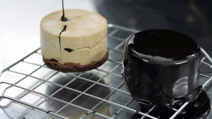 a professional confectioner making mono portion ca...