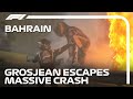 Romain Grosjean Walks Away From Dramatic, Fiery Crash | 2020 Bahrain Grand Prix