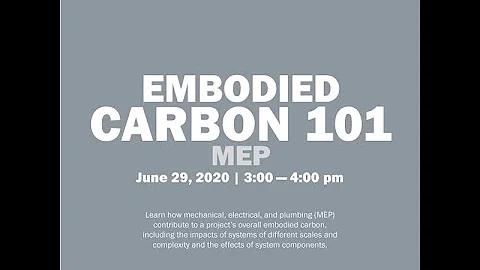 Embodied Carbon 101: MEP