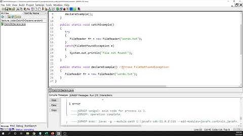 Catch or Declare Rule