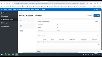Menu Access Control & Page Permission for Insert, Update, Delete & Edit for Oracle Apex