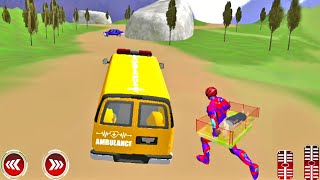 Light Police Speed Hero Robot Human Rescue Game | Ambulance Driving | Robot Hero Games screenshot 4