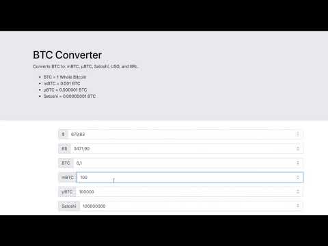 Bitcoin Calculator - BTC To USD To Satoshi