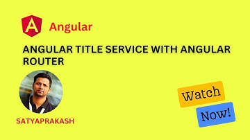 Angular Tutorial for Beginners: Set Page Title using Title Service #angular
