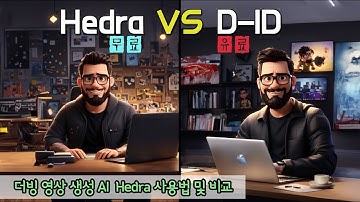 사진 한장으로 말하는 더빙 영상 만들기. 무료 헤드라 사용법. D-ID와 결과물 비교. (Hedra ai, 아바타, 딥페이크)