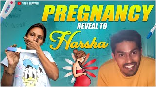 Harsha’s reaction when I revealed about our pregnancy 🧿💝 #itlusravani #pregnancy #reaction