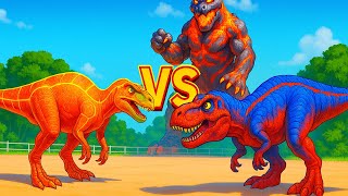 Epic Battle Of Dinosaurs Orange Vs Blue