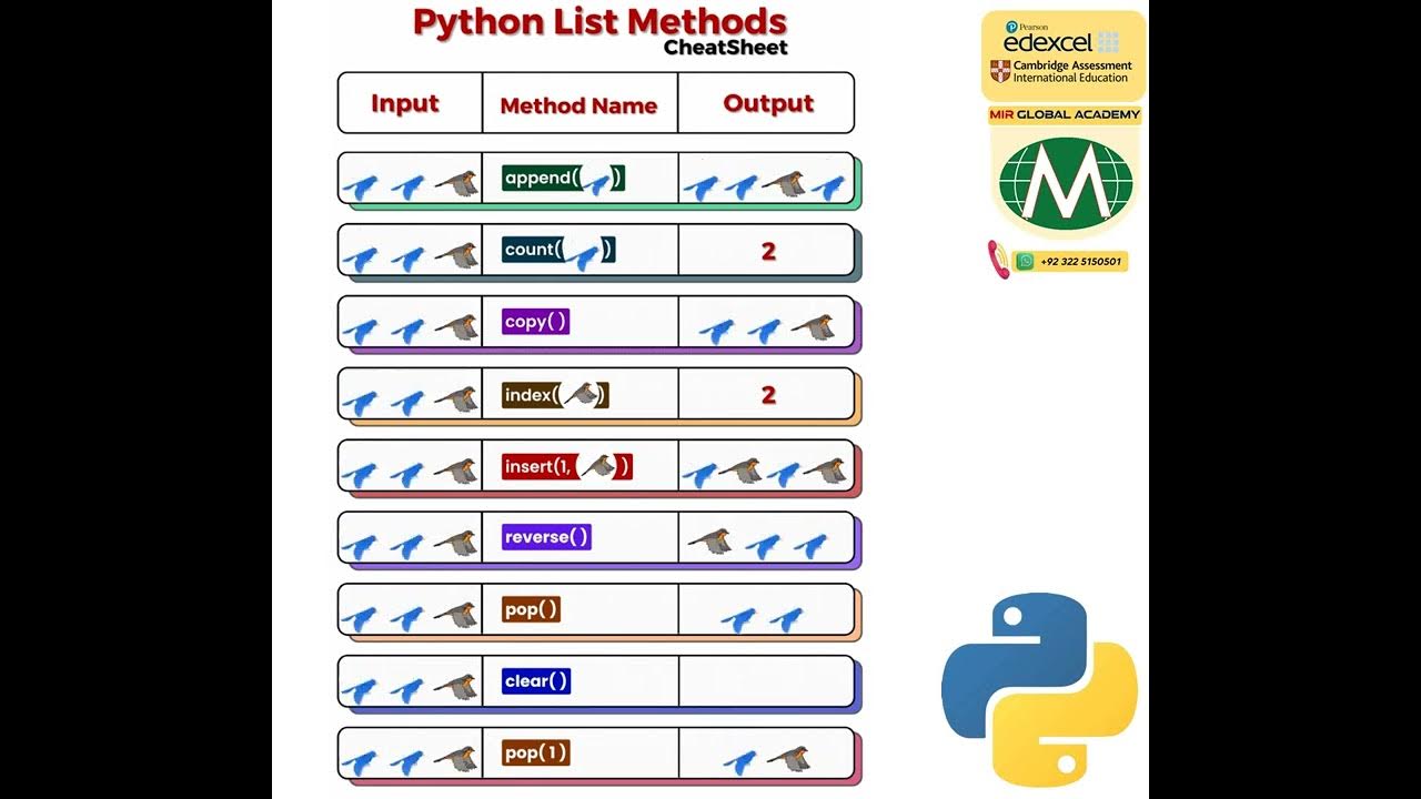 PYTHON: LIST Methods | Visualization - YouTube