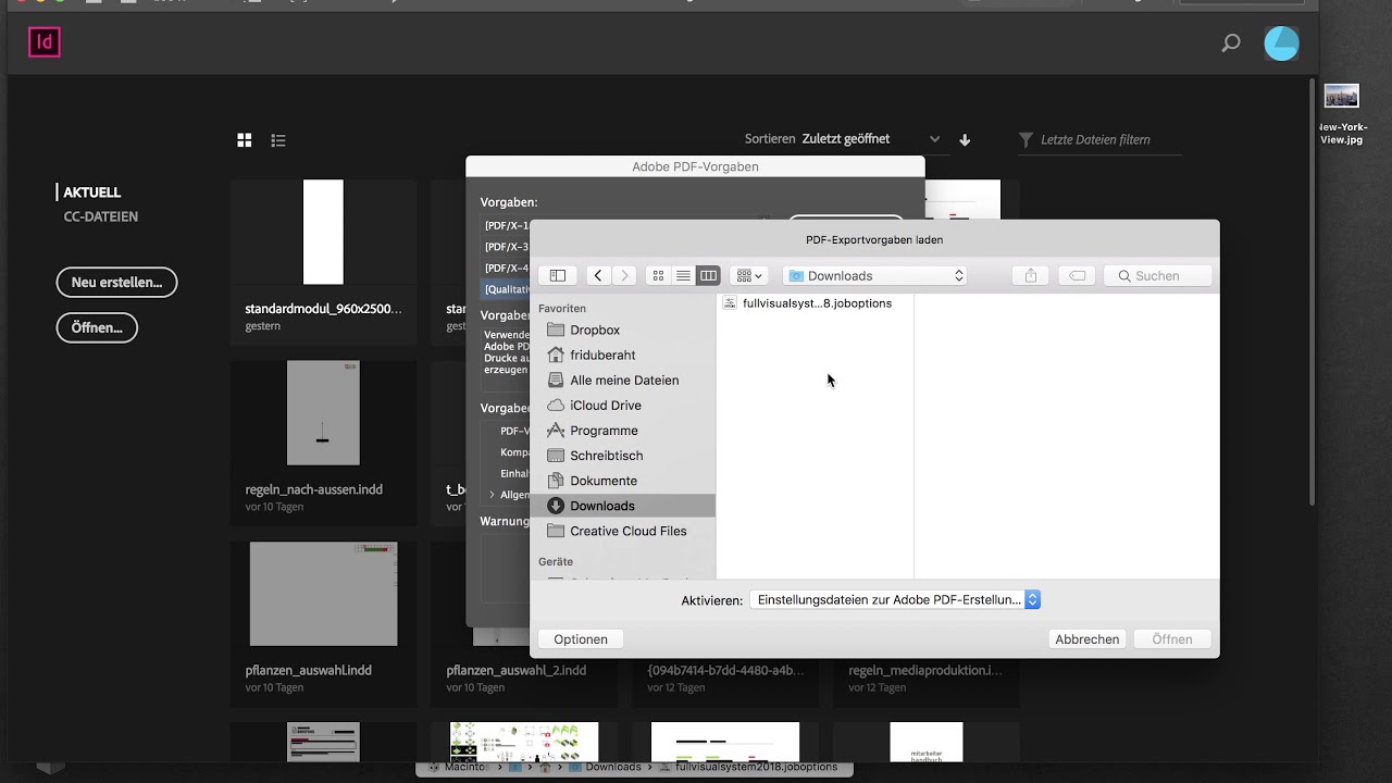 Joboptions: Indesign