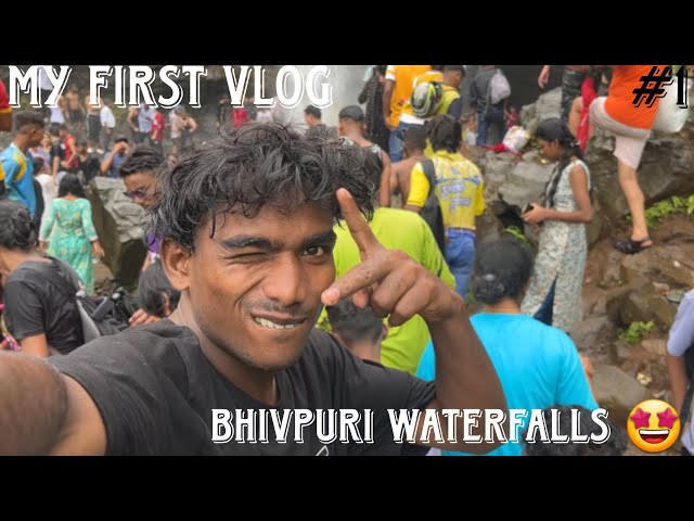 My first vlog Bhivpuri waterfalls best tracking place  vlog no 1 plzz support me guys 🙏￼ class=