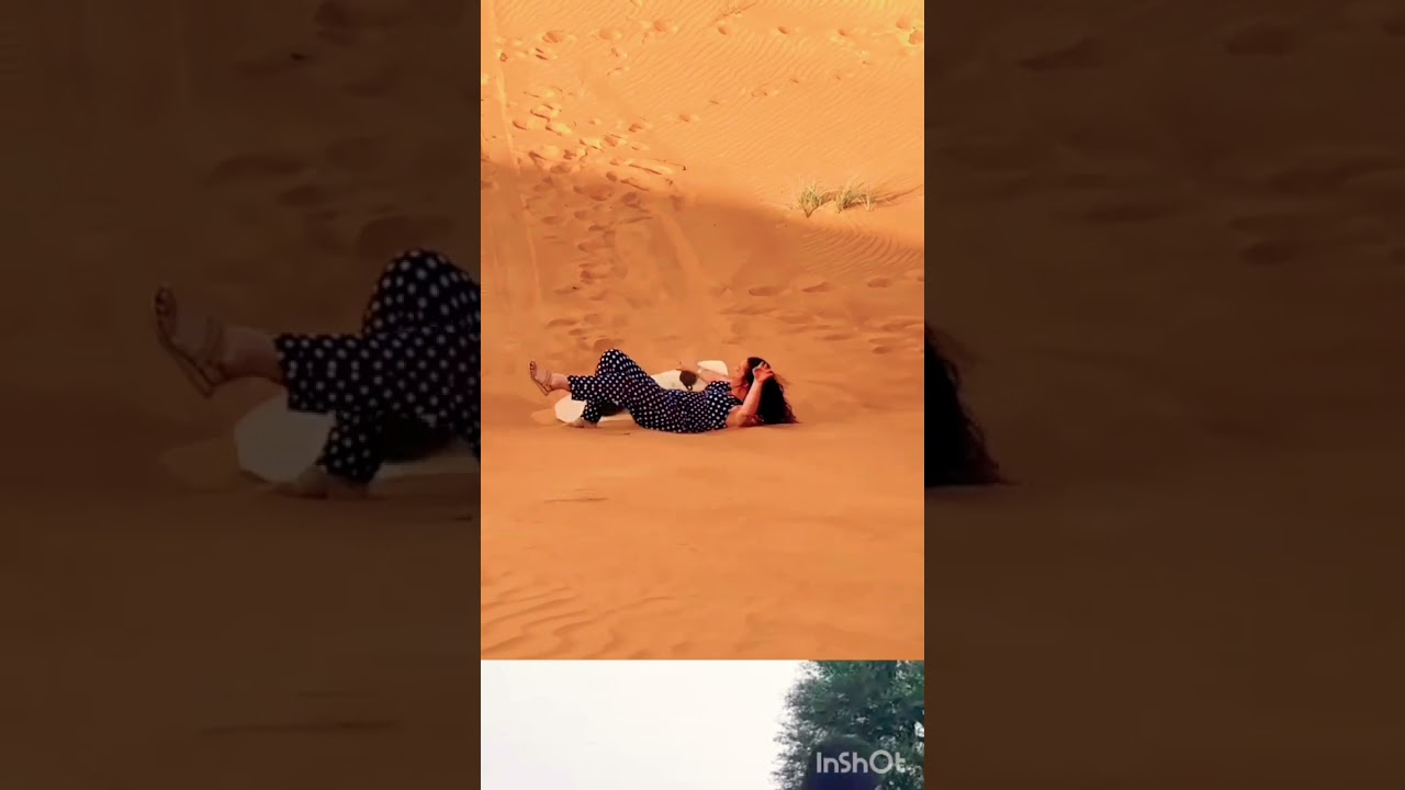 A young girl perform sand slide on arabic music 