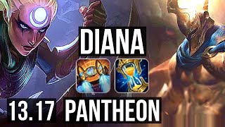 DIANA vs PANTHEON (MID) | 8/1/11, 66% winrate | KR Master | 13.17