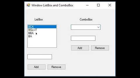 ListBox and ComboBox Using VB.Net