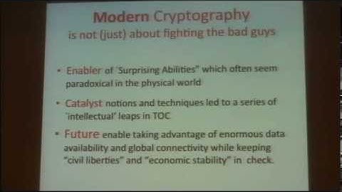 The Cryptographic Lens: Visions of our Past and Future