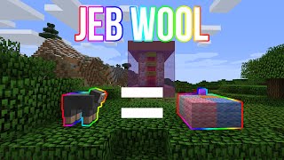 JebWool In 1 Command!  --(Rainbow Wool From Minecraft Sheep)