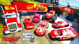 GTA 5 - Stealing HORROR MCQUEEN CARS with Franklin! | (Real Life Cars #168)