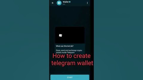 How To Create A Telegram Crypto Wallet (Tutorial)