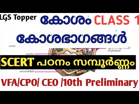 കോശം | കോശഭാഗങ്ങൾ SCERT   Class 1|വില്ലേജ് ഫീൽഡ് അസിസ്റ്റൻറ് | | @LGS Topper