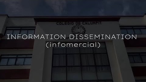 Performance Task in Oral Communication in Context |Group 4| Information Dissemenation