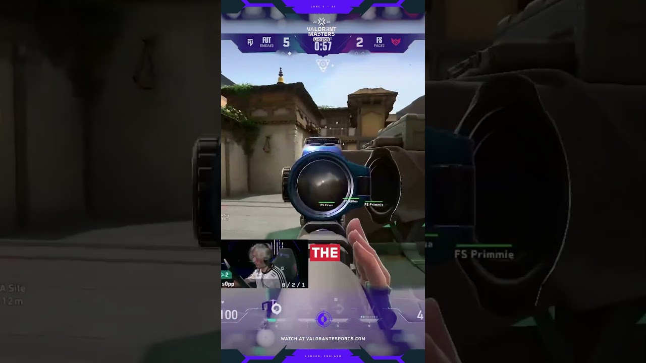 Huge 3K from s0pp to hold down A-site 😮‍💨 #VALORANTMasters #valorant #shorts #vct