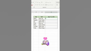 Ghép nhanh 2 cột dữ liệu trong excel