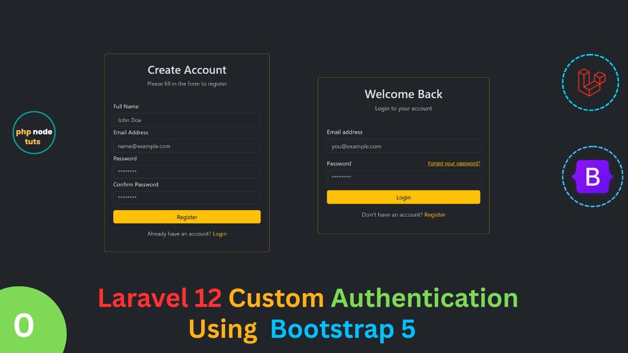 ?Laravel 12 Custom Authentication using Bootstrap 5 | Laravel 12 Custom Authentication | Laravel 12
