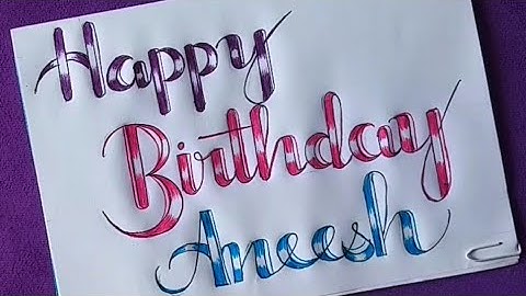 happy birthday calligraphy // how to write happy birthday simple calligraphy