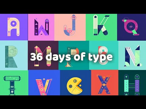 Animated alphabet A-Z. 36 days of type. Stop motion. - YouTube
