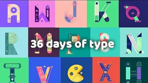 Animated alphabet A-Z. 36 days of type. Stop motion.