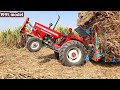 Mf 375 heavy stunts on sugarcane loaded trolley - Zabaradast performance