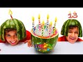 happy birthday Adel, cake watermelon