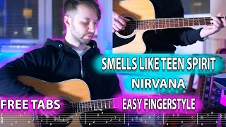 Smells Like Teen Spirit - NIRVANA | EASY Fingerstyle + Free Tabs