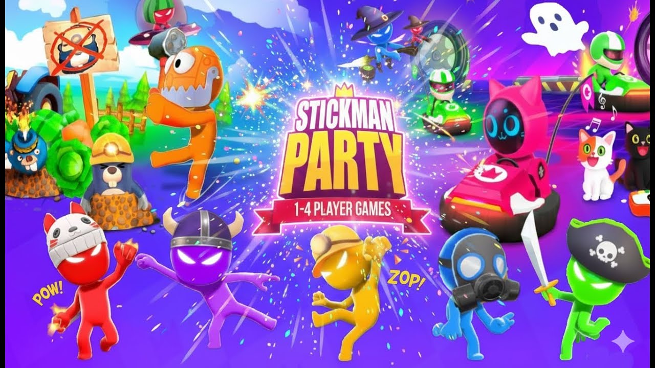 The Stickman Party 2026 New Year Gameplay UPDATED All UNLOCKED Tournament MINIGAMES (Android/ios)