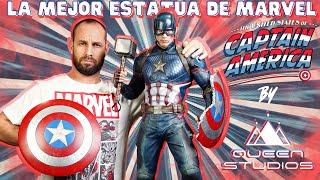 CAPITAN AMERICA 1/2 DE QUEEN STUDIOS, La mejor estatua de Marvel Studios!!! | Unboxing & Review