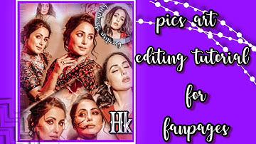 Picsart editing tutorial for fanpages। Ft. Hina Khan।। creation Somprity।।