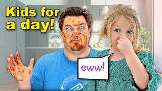 Our PARENTS Become KIDS for 24 HOURS! (bad idea)