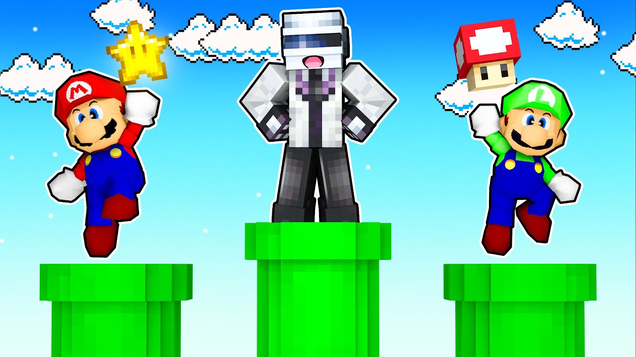 ¡PASO Minecraft PERO los PERSONAJES de SUPER MARIO me AYUDAN! 😂