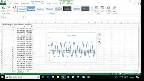 Sine Wave Generation in MS Excel