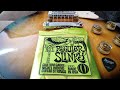 Guitar Strings Setup and Demo on Les Paul (Ernie Ball Regular Slinky )