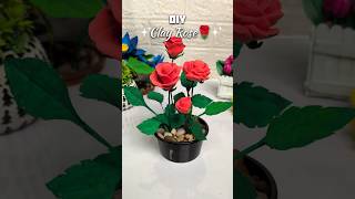 Day 27/90 | 1K YouTube Family 🌹 DIY Clay Rose Plant #diy #craft #clayart #claycraft #art #challenge